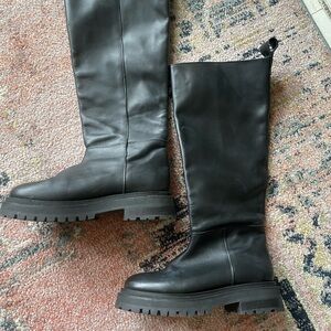 & other stories Black Leather Knee-High Boots
